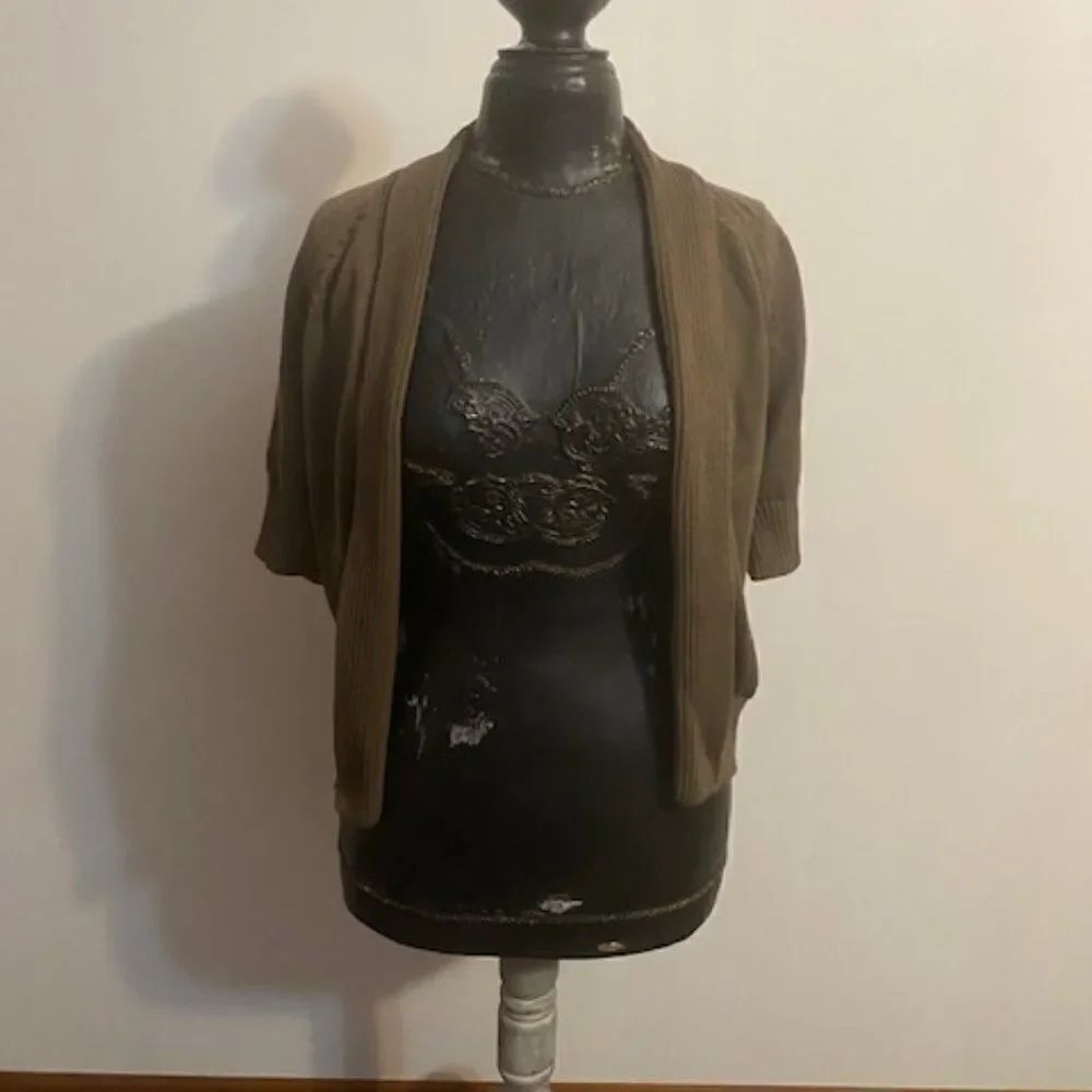 Talbots Green open Knit cardigan, size L